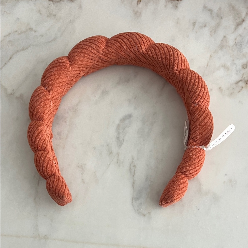 Anthropologie Terracotta Braided Headband